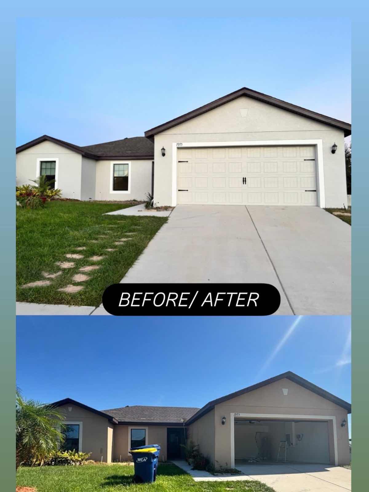 House exterior painting before and after