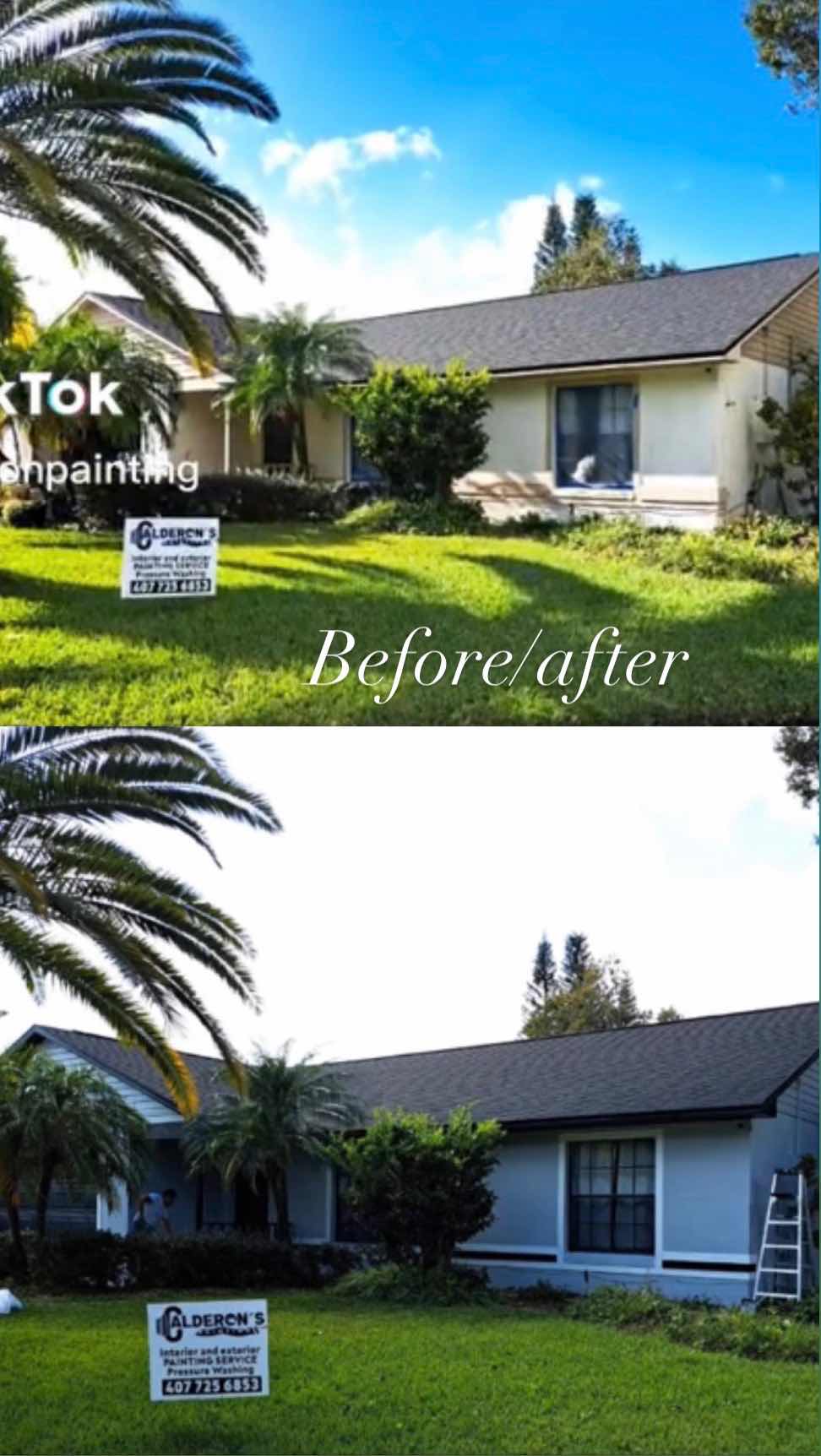 Residential exterior painting project